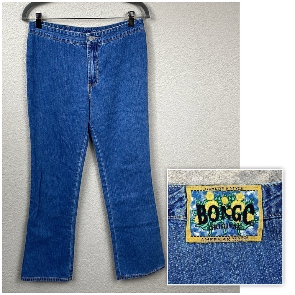 Vintage Bongo by Gene Montesano Bareback Bootcut Jeans Blue Denim Sz 9